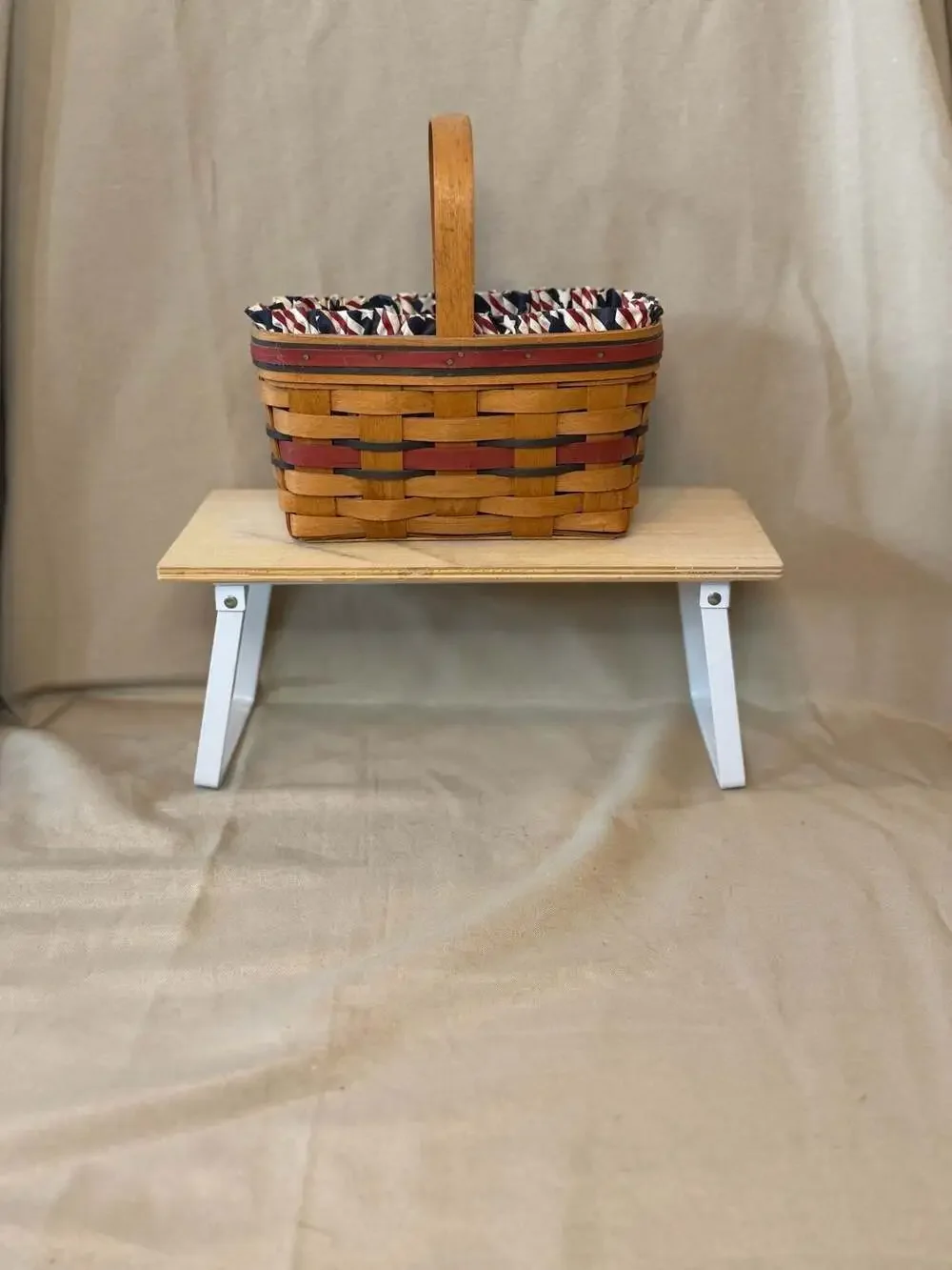 Vintage 1994 Longaberger All-American Candle Basket Americana Liner